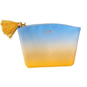 IPSY Yellow and Blue Mini Bag 5” x 6.5”